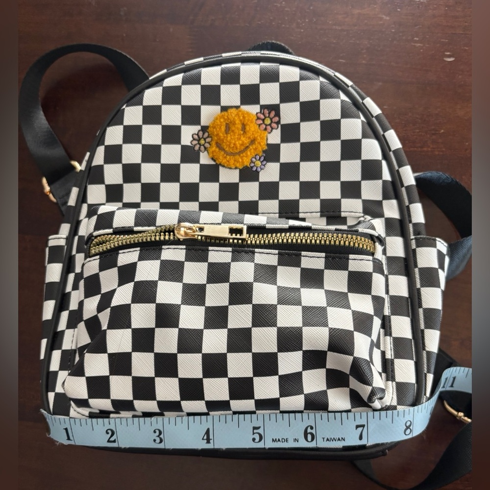 Backpack Mini - Black/White Checkered, Mini Backp… - image 8